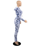 Autumn And Winter Fashion Sexy Trendy Tie-dye Sports Suit