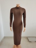 Autumn And Winter Fashion Soft Pit Strip Sexy Halter Hollow Dress