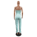 New Large Size Suspenders Sports Fashion Casual Pants Suit