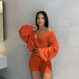 New Autumn And Winter Fashion Sexy Casual Sweater Suit