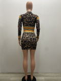 New Fashion Sexy Style Printed Eyelet Chain Dress