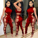 Sexy Hollow Out Nightclub Tight Backless Jumpsuit