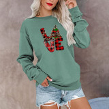 Halloween LOVE Christmas Tree Print Pullover Sweater