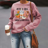 JUSTAGIRL Printed Long Sleeve Halloween Sweatshirt