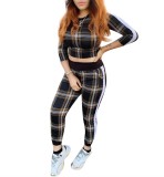 Autumn And Winter Sexy Plaid Fashion Casual Suit