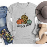 Happy Fall Halloween Pumpkin Long Sleeve T-shirt