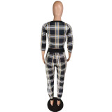 Autumn And Winter Sexy Plaid Fashion Casual Suit