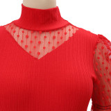 Autumn And Winter Fashion Solid Color Round Neck Top