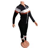 Autumn Stitching Zipper Sports Casual Fashion Suit