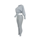 Autumn New Fashion Casual Sports Suit With Waist