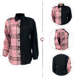 Fashion Autumn And Winter New Plaid Color Matching Shirt