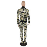 Autumn And Winter New Sports Camouflage Double Open Zipper Suit