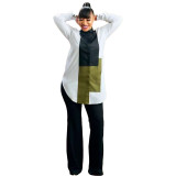 Fashion Trendy Digital Positioning Printing Long Sleeve Casual Slim Shirt