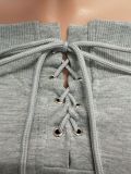 Multicolor Sweater Pull Frame, Eyelet Collar, Fashion Casual Suit