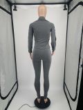 Fashion High-quality Fabric Color Matching Sports Slim Suit