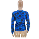 The New Style Is Exclusively For Blue Camouflage Style Tops