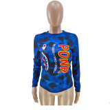 The New Style Is Exclusively For Blue Camouflage Style Tops