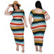 Large Size Autumn New Style Stripe Printing Fashion Suit