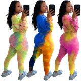 Fashionable Tie-dye Positioning Printing Color Strapless Suit