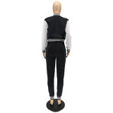 New Button Double-layer Threaded Baseball Uniform Suit