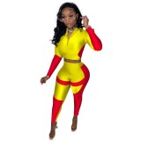 New Sexy Fashion Waistless Color Matching Sports Suit