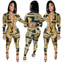Hot Sale New Fashion Sexy Printed Bandage Suit