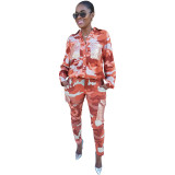 Explosive Fashion Sexy Solid Camouflage Shirt Suit