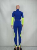 New Sexy Fashion Waistless Color Matching Sports Suit