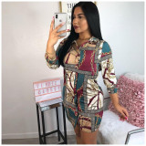 Hot New Products Selling Fashion Digital Printed Shirts and Skirts