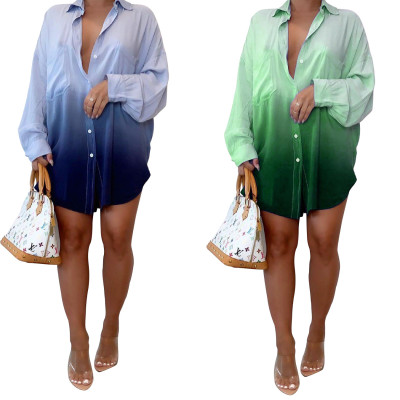 New Hot-selling Fashion Commuter Gradient Shirt Skirt