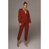 Autumn New Double-sided De Velvet Fashion Solid Color Suit