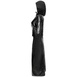 Halloween Long Cloak Cape Patent Leather Witch Costume