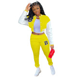 Hot Sale Letter Printing Casual Stitching Baseball Uniform Suit