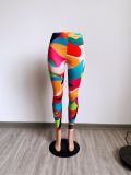Slim Printed Hip Yoga Pants Casual Sweatpants Jogging Pants