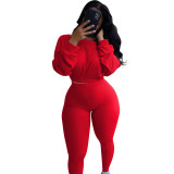 Explosion Style Autumn And Winter Ribbed Sports Suit