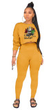 Fashion Hot Sale Round Neck Plus Logo Sweatshirt Pocket Pants Suit