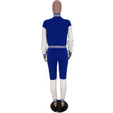 Color-blocking Double-layer Thread Baseball Uniform Sports Suit