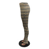 Pleated Slit Skinny Wide-leg Pants