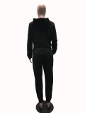 Autumn And Winter Sweater Cotton Hooded Leisure Sports Two-Piece Suit