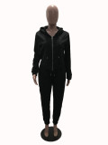 Autumn And Winter Sweater Cotton Hooded Leisure Sports Two-Piece Suit