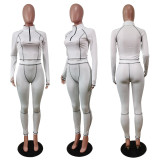 Casual Set Of Splicing Sports Two-piece Suit