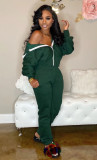Fashion Sports Style Hooded Sweater Two-piece Suit