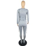 Two-piece Stretch Wrinkle Solid Color On Both Sides