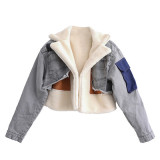 Wool Liner Thickened Short Motorcycle Jacket Cotton-padded Coat
