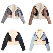 Wool Liner Thickened Short Motorcycle Jacket Cotton-padded Coat