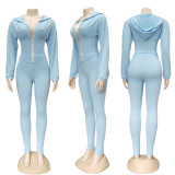 Waist Shaping Sweater Leisure Sports Two-piece Suit