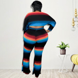 Striped Print Pit Stripe Navel Fashion Suit