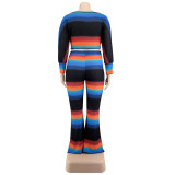 Striped Print Pit Stripe Navel Fashion Suit