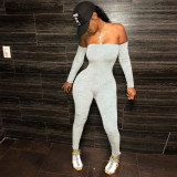 Sexy Tight-fitting Breast-wrapped Long-sleeved Jumpsuit