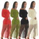 All-match Solid Color Cute Fringed Dress